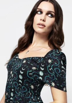 Pythia Print Button Front Mini Dress