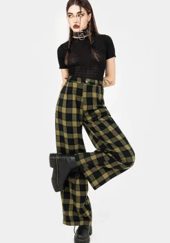 Rapture Wide Leg Check Trousers