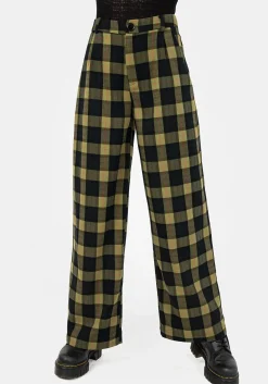 Rapture Wide Leg Check Trousers