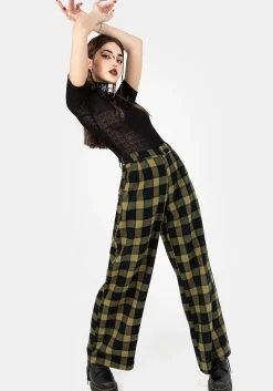 Rapture Wide Leg Check Trousers