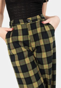 Rapture Wide Leg Check Trousers