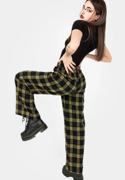 Rapture Wide Leg Check Trousers