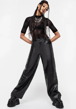 Rapture Zipper Leather Trousers