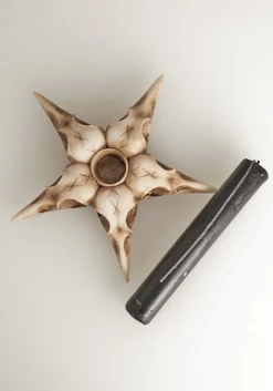 Raven Skull Candle Holder
