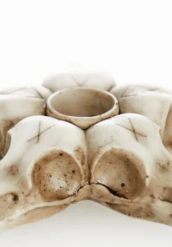 Raven Skull Candle Holder
