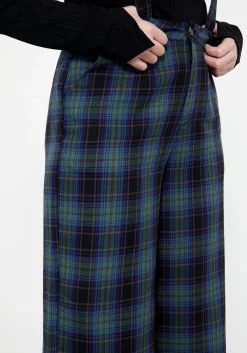 Rebel Wide Leg Plaid Trousers
