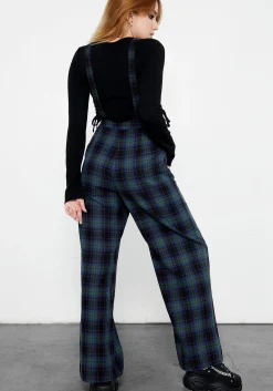 Rebel Wide Leg Plaid Trousers