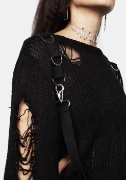 Rebellion Hardware Bondage Sweater