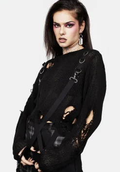 Rebellion Hardware Bondage Sweater
