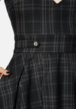 Reckless Check Mini Pinafore Dress