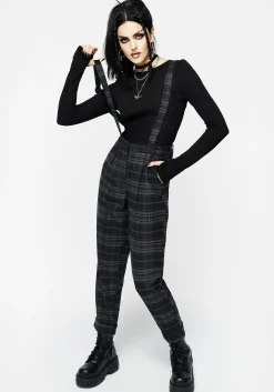 Reckless Distressed Check Trousers