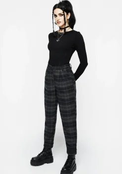 Reckless Distressed Check Trousers