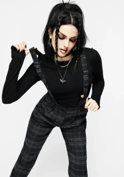 Reckless Distressed Check Trousers