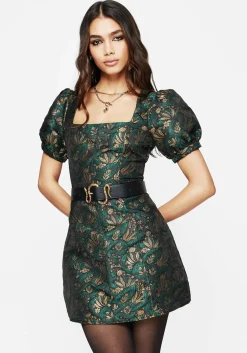 Rena Snake Jacquard Mini Dress