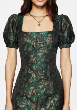 Rena Snake Jacquard Mini Dress