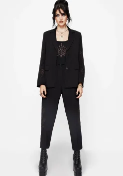 Renita Embroidered Tapered Tailored Trouser