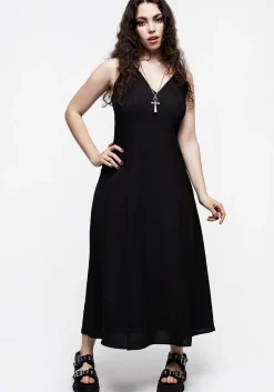Requiem Crinkle Cami Double Split Midaxi Dress
