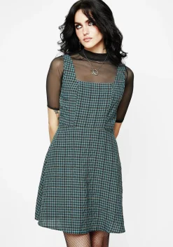 Restless Check Mini Apron Dress