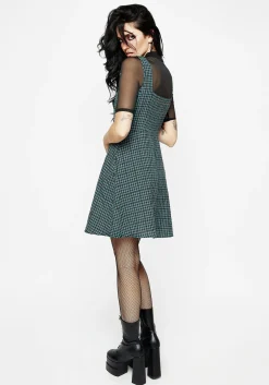 Restless Check Mini Apron Dress
