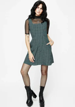 Restless Check Mini Apron Dress