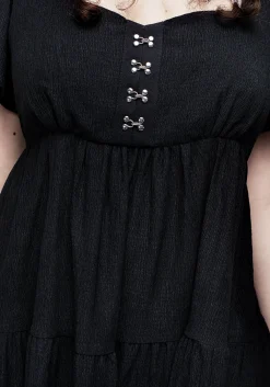 Revenge Tiered Crinkle Mini Dress