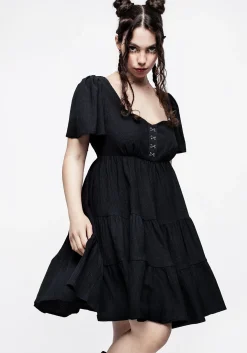 Revenge Tiered Crinkle Mini Dress