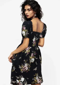 Revival Floral Puff Sleeve Shirred Mini Dress