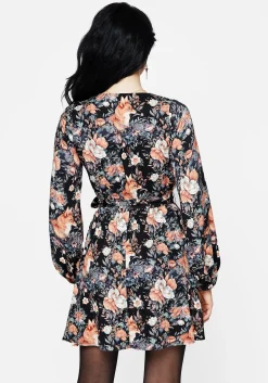 Reynard Fox Floral Mini Wrap Dress