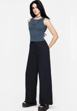 Rian Seersucker Straight Leg Trousers
