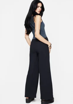 Rian Seersucker Straight Leg Trousers