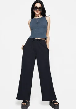 Rian Seersucker Straight Leg Trousers