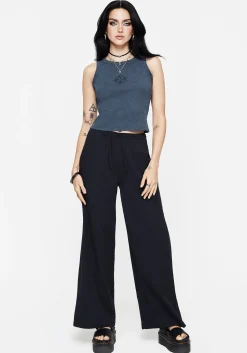 Rian Seersucker Straight Leg Trousers