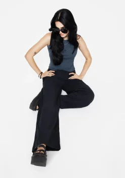 Rian Seersucker Straight Leg Trousers