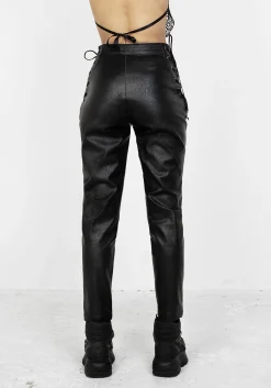 Rival Faux Leather Lace Up Pants