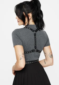 Rivet Eyelet Buckle Wrap Harness