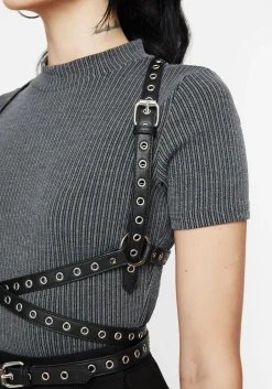 Rivet Eyelet Buckle Wrap Harness