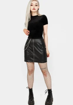 Rosaline Velour Rib Crop Top