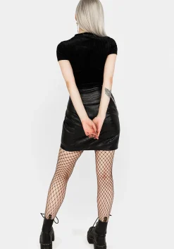 Rosaline Velour Rib Crop Top