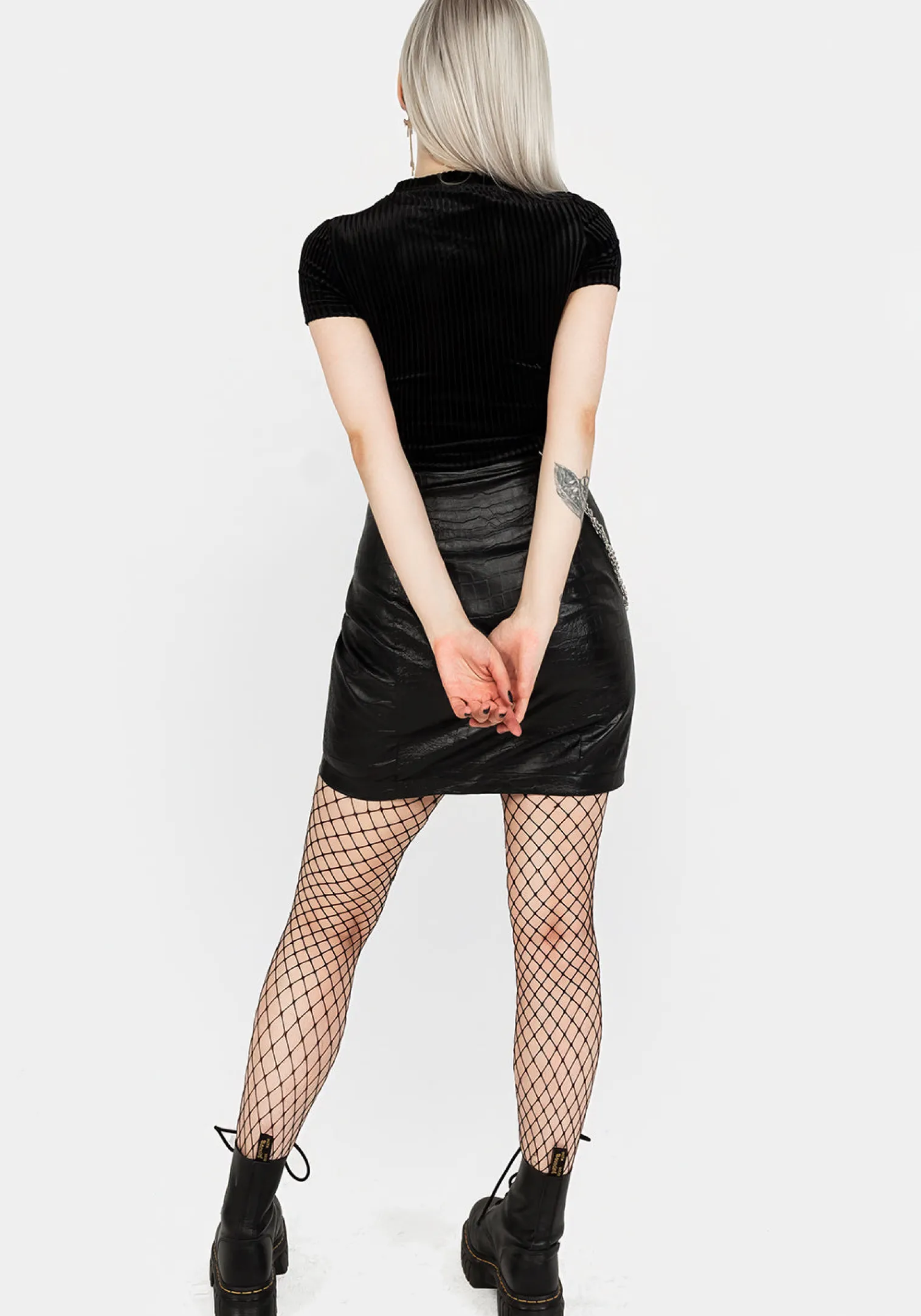 Rosaline Velour Rib Crop Top