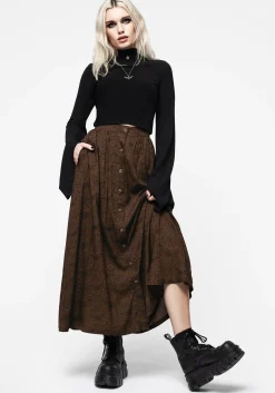Rosamoth Button Up Midi Skirt