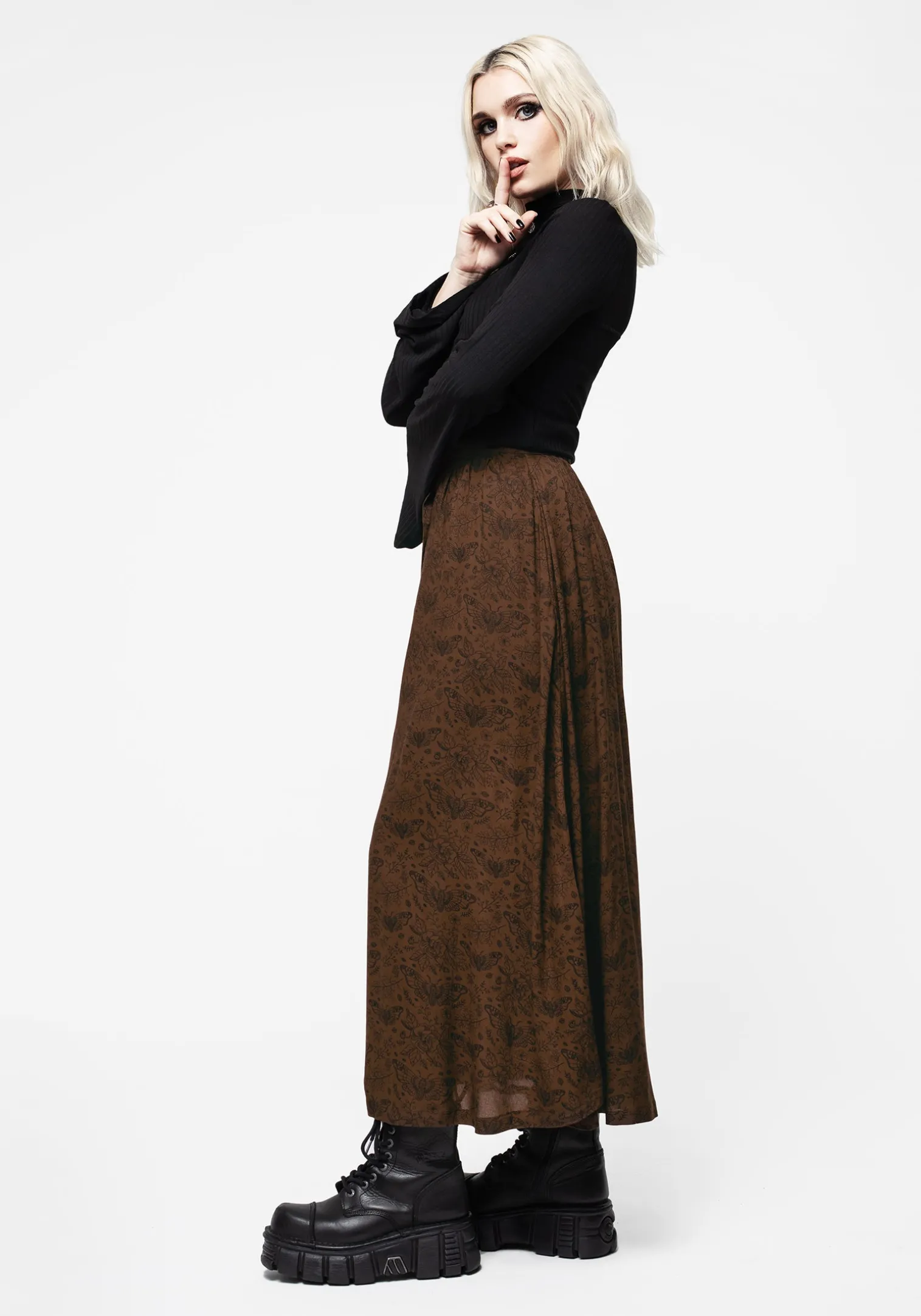 Rosamoth Button Up Midi Skirt