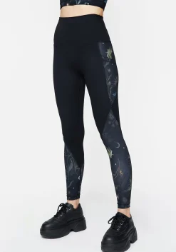 Rosanella Floral Fairy Print Athleisure Sports Leggings