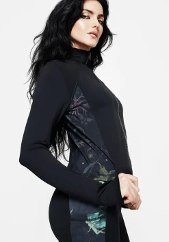 Rosanella Floral Fairy Print Athleisure Sports Jacket