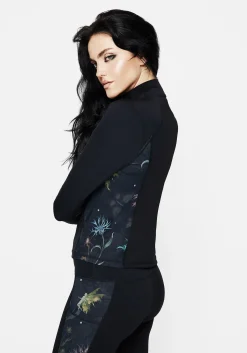 Rosanella Floral Fairy Print Athleisure Sports Jacket