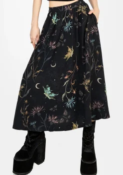 Rosanella Floral Print Midi Skirt