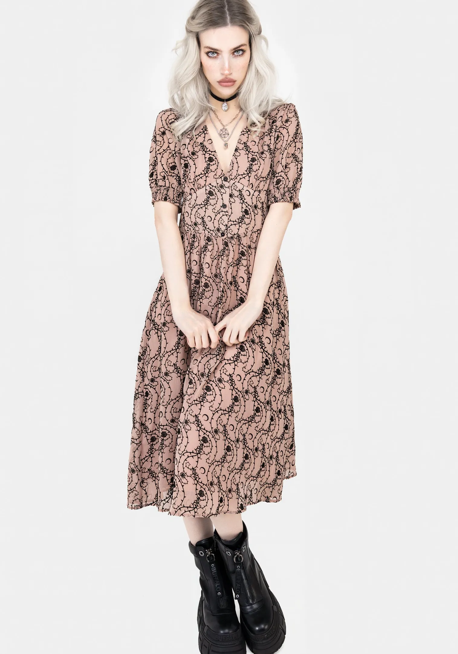 Rosethorn Corset Midi Dress