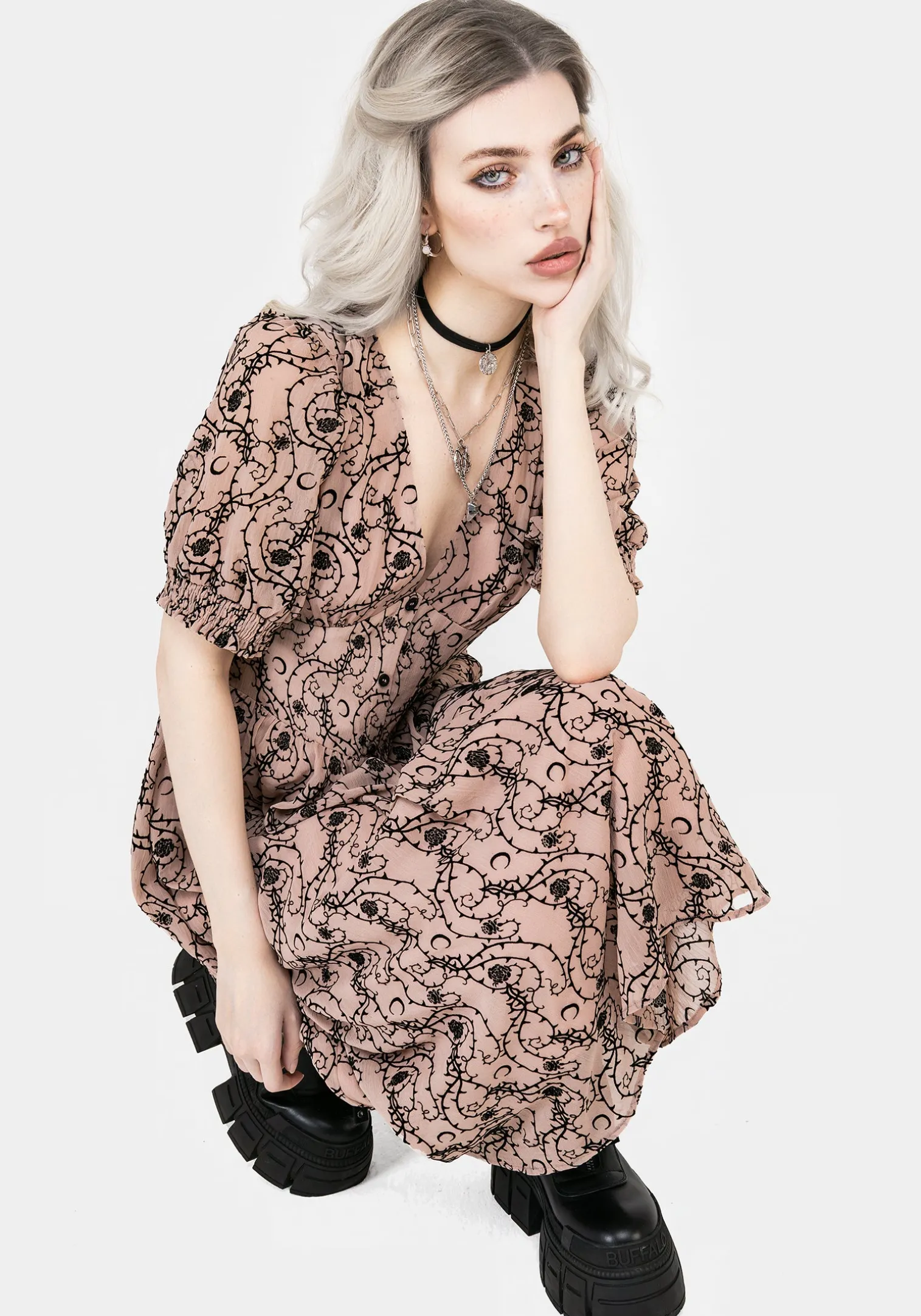 Rosethorn Corset Midi Dress