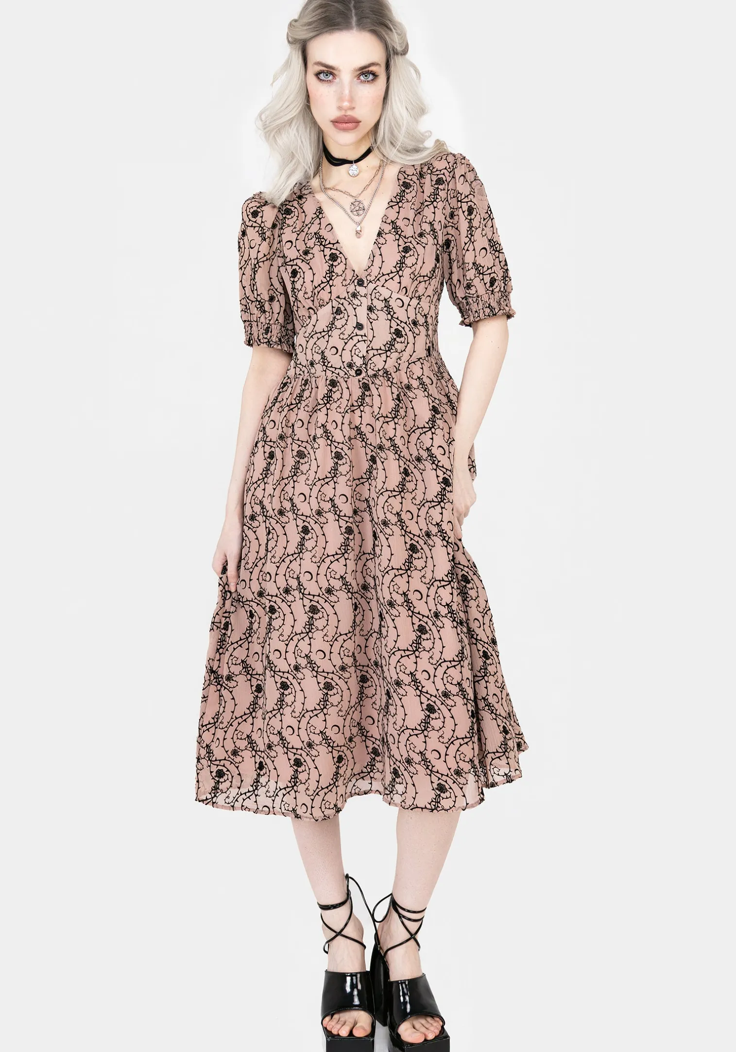 Rosethorn Corset Midi Dress