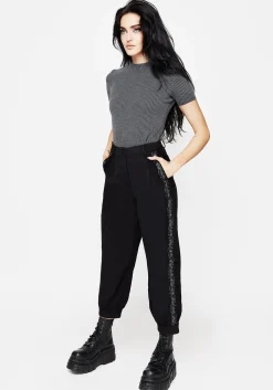 Rosethorn Embroidered Balloon Trousers