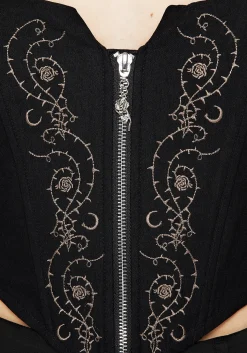 Rosethorn Embroidered Corset Top